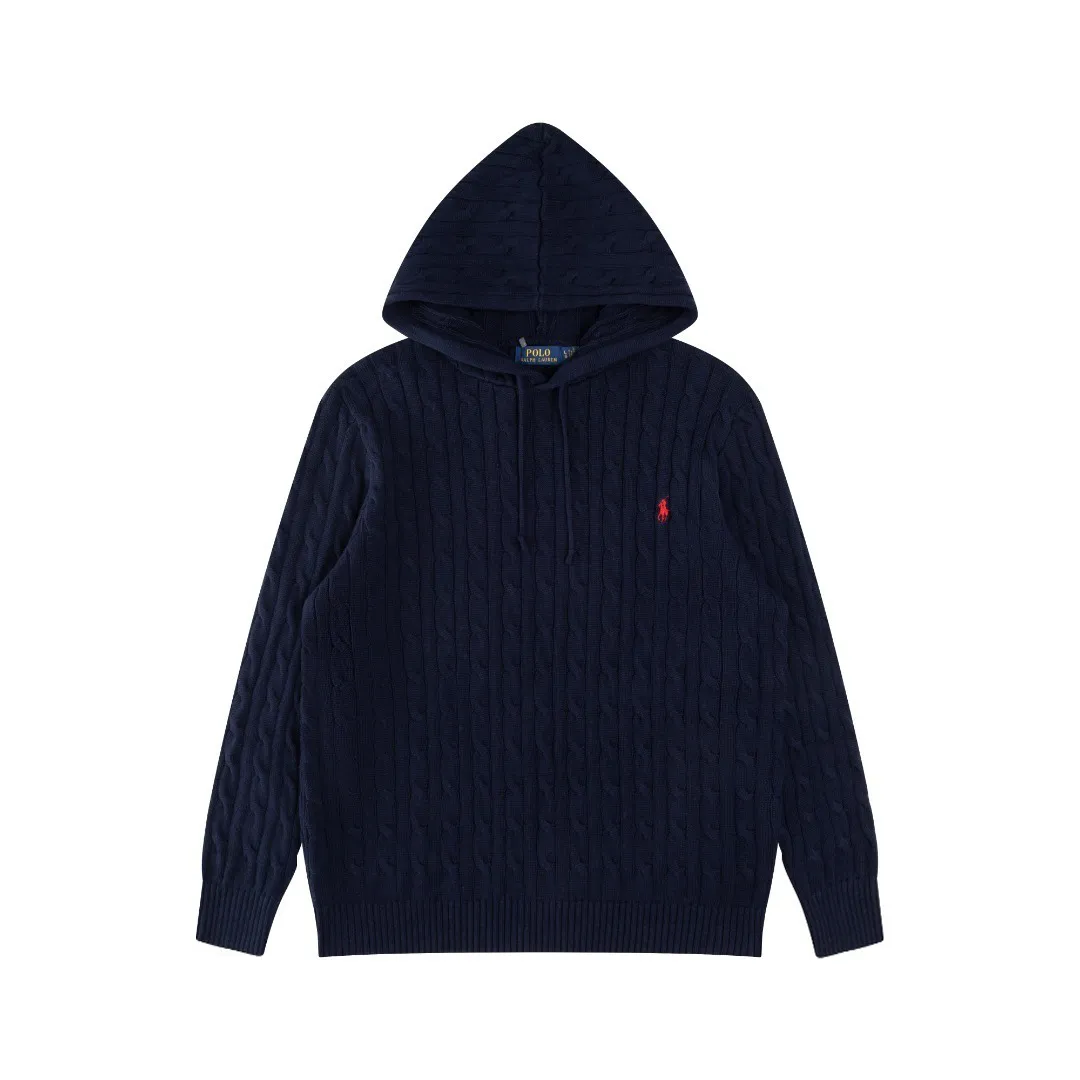 P216 RALPH LAUREN Six-color classic small label embroidery hooded long-sleeved pullover knitted sweater top for men and women. Pure original high-density LOGO embroidery on the chest, original 1:1 customized tag accessories. Made of pure cotton yarn and multi-knitted, pure cotton is skin-friendly and comfortable, small label war horse embroidered twist button hooded sweater🐎High quality. Follow the blogger to learn how to wear it! Let’s buy a Ralph Lauren cable sweater. It’s a super hard-to-find series after it became popular. It’s hard to find one on the official website. It’s simple and practical, has a lazy and loose feel, soft and delicate feel, and has a loose fit. Whether worn alone or layered, you can wear a simple one to create different styles of fashion!   Six colors Color: White Yellow Gray Brown Navy Black Size: S M L XL